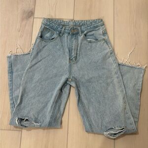 light blue jeans